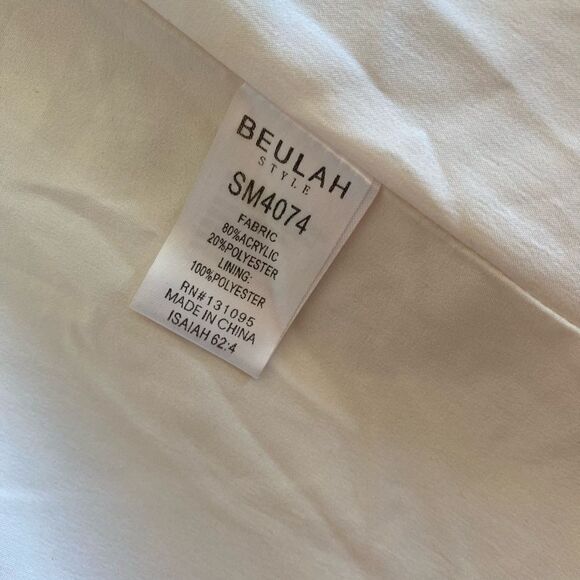 Beulah faux fur pink/beige jacket snap closure size large - Picture 8 of 16